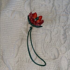 NWOT Camila Coelho Genuine Leather Flower Bag Charm